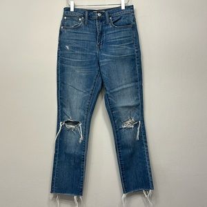 Madewell High rise slim boyfriend jeans size 24